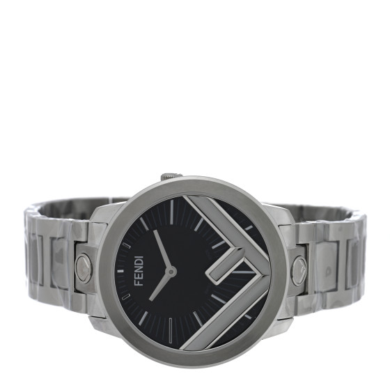 FENDI Stainless Steel 36mm Run Away Quartz Watch Black