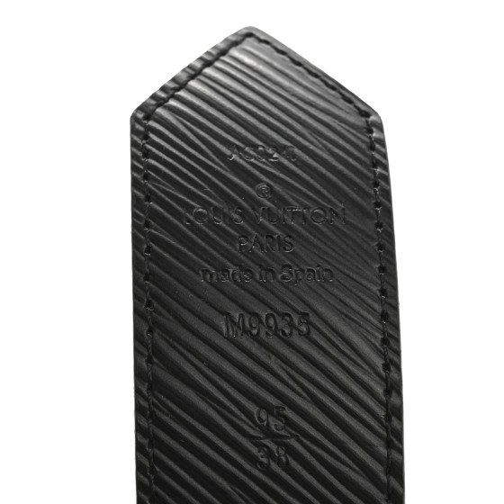 Louis Vuitton ブラック ベルト　エピ Louis Vuitton Black Epi Leather LV Twist Belt 80CM Louis