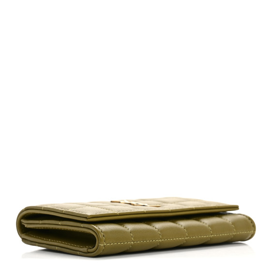 SAINT LAURENT Lambskin Carre Quilted Cassandre Small