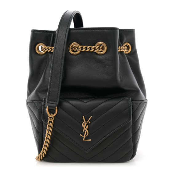 【SAINT LAURENT】JOE BUCKET BAG Saint Laurent Joe Mini YSL Bucket Bag with Adjustable Strap