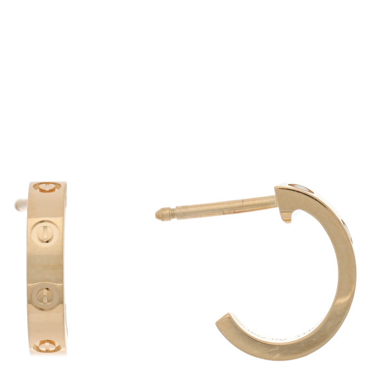 LOVE SINGLE HOOP EARRING イエローゴールドカルティエ CRN8515243 - LOVE single earring, semi-paved - Yellow gold