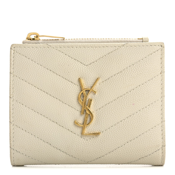 ★関税込★SAINT LAURENT★Monogram zipped card holder★ SAINT LAURENT Grain De Poudre Matelasse Chevron Monogram
