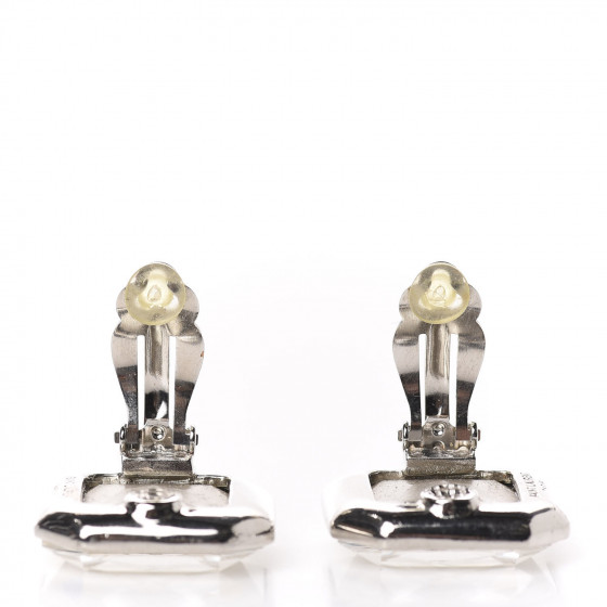 【SAINT LAURENT】silver-tone and crystal イヤリング Saint Laurent Paris Silver Tone Crystal Large Fan Earrings