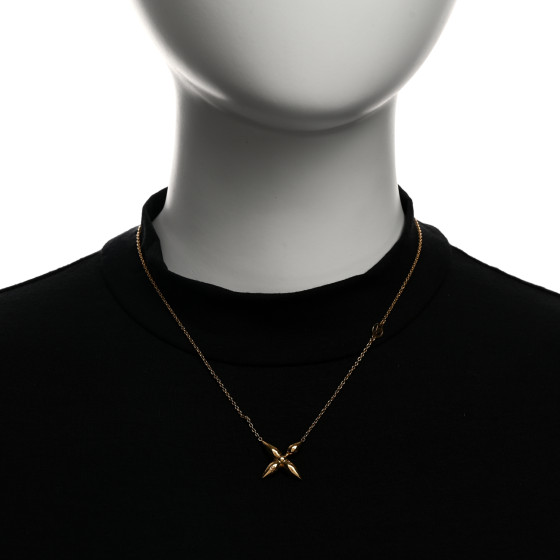 LOUIS VUITTON Metal Louisette Necklace Gold 1624272