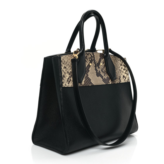 【希少】 LOUIS VUITTON Taurillon Leather City Steamer MM LOUIS VUITTON Taurillon City Steamer MM Black Beige 1682301
