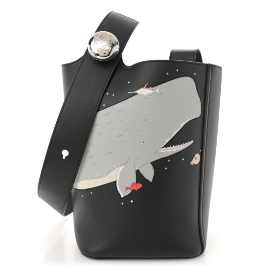 LOEWE X SUNA FUJITA Smooth Calfskin Whale Medium Pebble