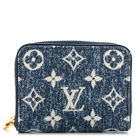 LOUIS VUITTON Denim Monogram Jacquard Zippy Coin Purse Bleu