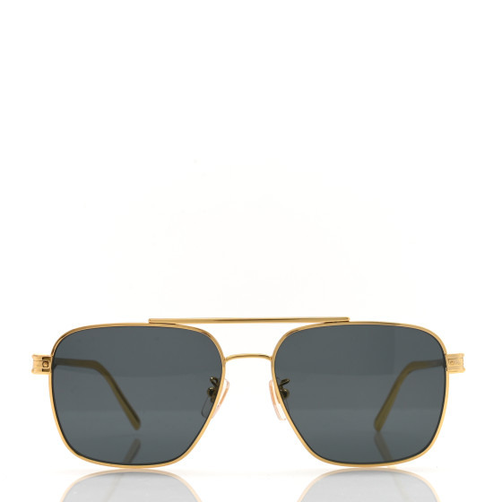 LOUIS VUITTON Metal LV Ash Sunglasses Z1267E Gold 1565357