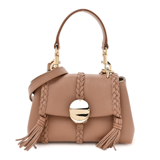 CHLOE Grained Calfskin Mini Penelope Soft Shoulder Bag