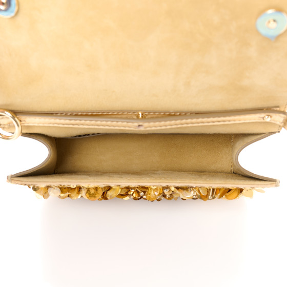 DOLCE & GABBANA Sequin DG Shoulder Bag Oro 1564428