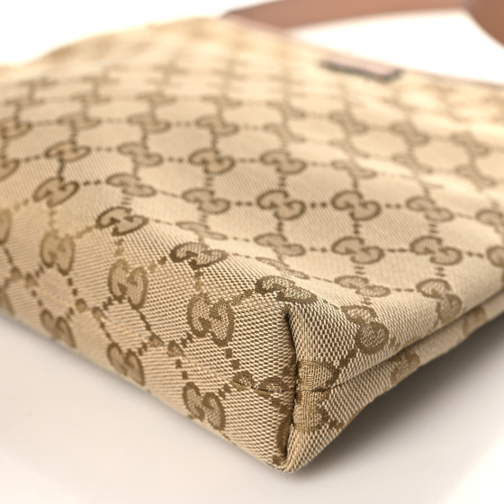 モカページ GUCCI Monogram Medium Flat Messenger Bag Pink 1146479