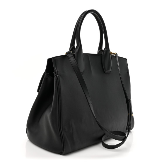 SALVATORE FERRAGAMO Calfskin Large Studio Bag Black 1655747