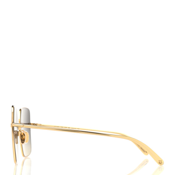 LOUIS VUITTON Metal LV Square Charm Sunglasses Z1718U Black