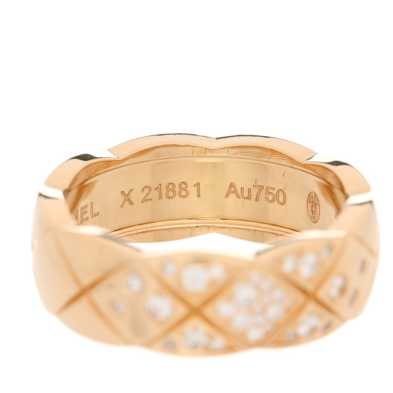 CHANELのリング CHANEL 18K Yellow Gold Diamond Small Coco Crush Ring 52 6