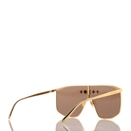 LOUIS VUITTON Metal LV Golden Mask Sunglasses Z1717U Gold
