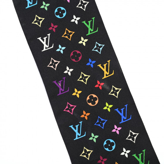 ルイビィトン LOUIS VUITTON Silk Monogram Multicolor Bandeau Black 864728