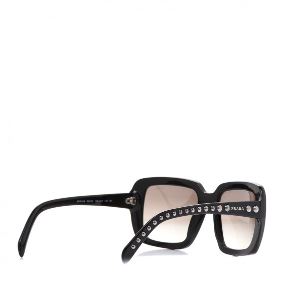 PRADA Square Studded Ornate Sunglasses SPR 30Q Black 981033