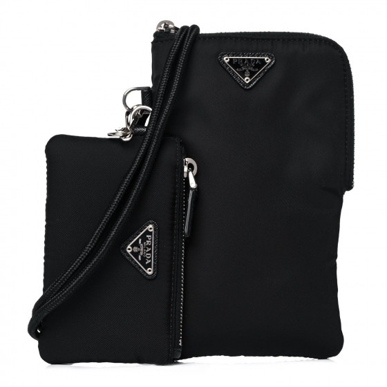 ポーチ PRADA POUCH (1NE0552C05 F0002) Prada Black Pouch 22cm Polyamide Saffiano Leather FW24 – LOZURI®