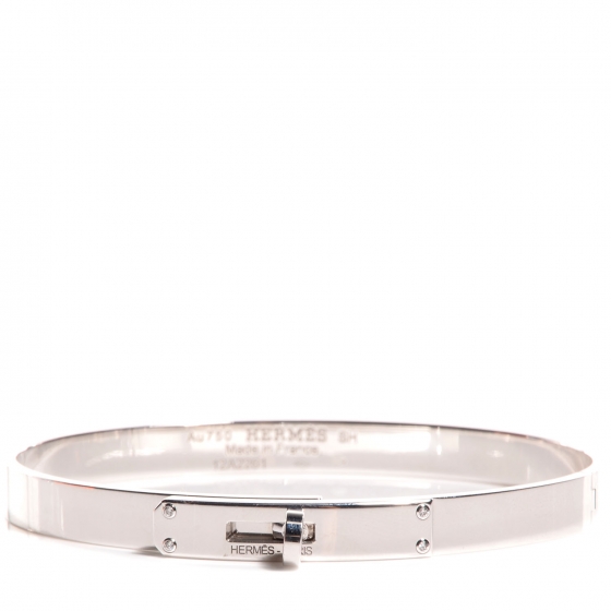 アクセサリー Hermes White Bracelet Authentic Hermes 18K White Gold Diamond PM Ronde Chaine d