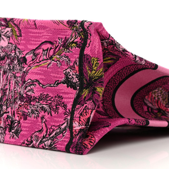 ☆人気☆【DIOR】☆TOILE DE JOUY VOYAGE パレオ FUSCHIA☆ CHRISTIAN DIOR Canvas Embroidered Medium Toile de Jouy