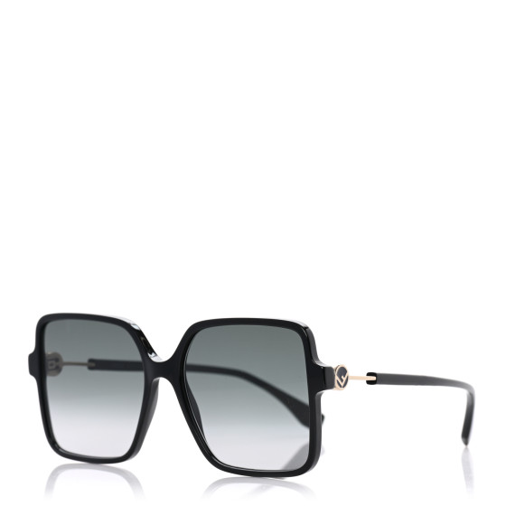 Fendi FF 0411/S ブラック サングラス FENDI Square Sunglasses FF 0411/S Black 1101571 | FASHIONPHILE