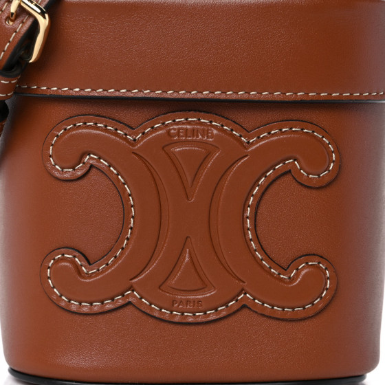 CELINE Smooth Calfskin Small Cuir Triomphe Box Tan 1034288