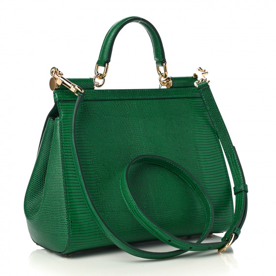 DOLCE & GABBANA Stampa Iguana Crystal Medium Miss Sicily