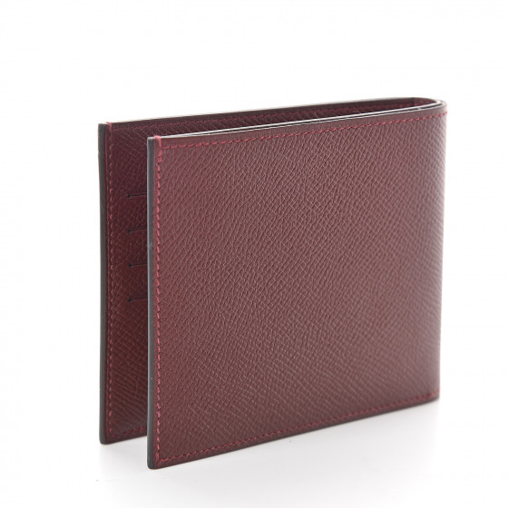 HERMES Epsom MC2 Copernic Compact Wallet Rouge H 544924