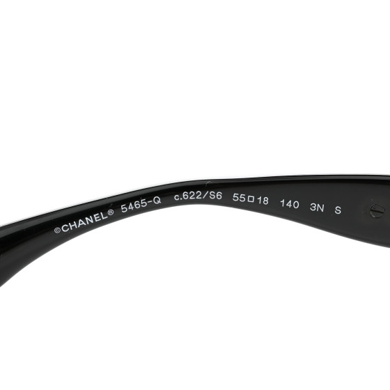 CHANEL Acetate Chain Sunglasses 5465-Q Black 1409332