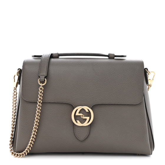 GUCCI Dollar Calfskin Medium Interlocking G Top Handle
