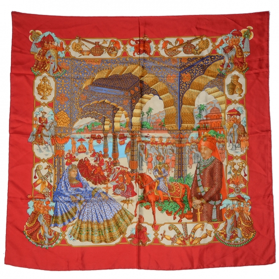 ”Splendeur des sultans“ HERMES Silk Splendeur Des Maharajas Scarf 90 73711