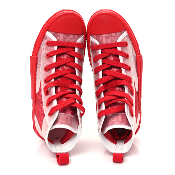 CHRISTIAN DIOR Transparent Oblique B23 High Top Sneakers 36