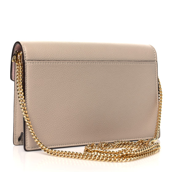 LOUIS VUITTON Soft Calfskin My Lockme Chain Pochette Greige