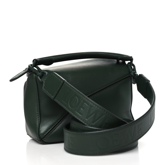 LOEWE Satin Calfskin Mini Puzzle Bag Vintage Khaki 1639623