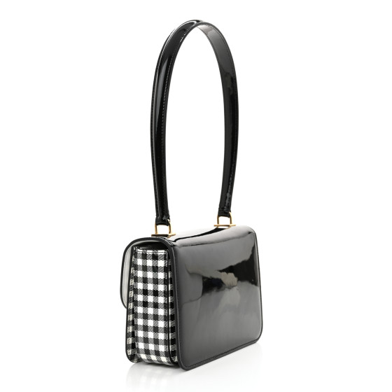 CELINE Patent Teen Vichy Garance Black White 1642709