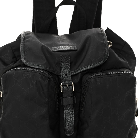 GUCCI Nylon Monogram Medium Light Single Buckle Backpack