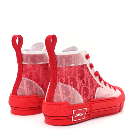 CHRISTIAN DIOR Transparent Oblique B23 High Top Sneakers 36