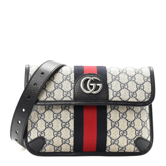GUCCI GG Supreme Monogram Web Small Ophidia Belt Bag 80 32