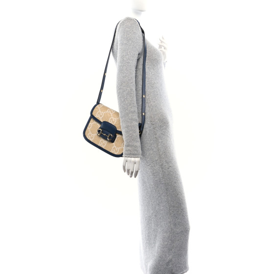 ショルダーバッグ・ポシェット Horsebit 1955 Blue Raffia Shoulder Bag Gucci Horsebit 1955 Blue Raffia Shoulder Bag | Lyst