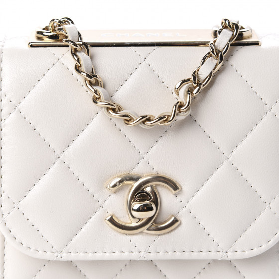 CHANEL Lambskin Quilted Pearl Crush Clutch With Chain Black, FASHIONPHILE