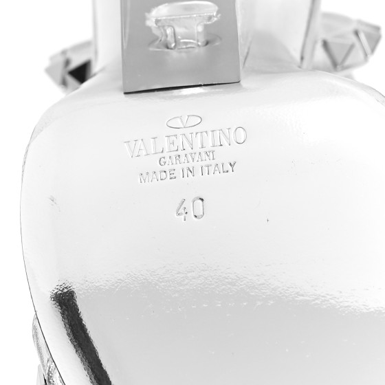 VALENTINO GARAVANI Metallic Lambskin Plexiglass Rockstud