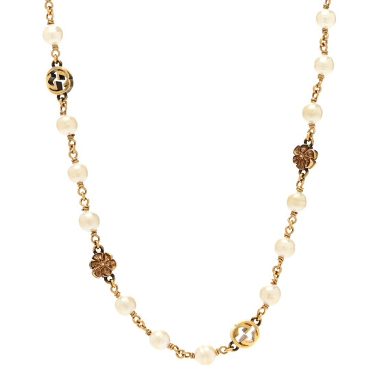 ★日本未入荷★【GUCCI】INTERLOCKING G FLOWER NECKLACE Interlocking G necklace with flower in 925 sterling silver