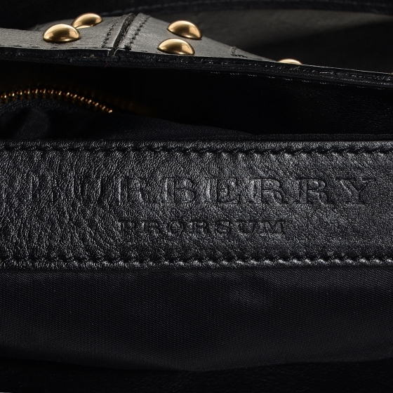 【BURBERRY】LL HOBO レザーホーボー Burberry Black Leather Hobo Bag ○ Labellov ○ Buy and Sell