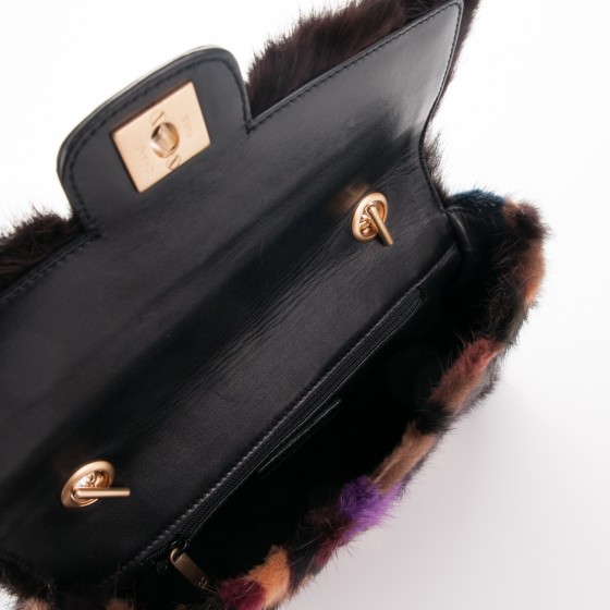 ◆EMIS◆ FUR SQUARE FLAP BAGYELLOW m1037_1348980 Yellow Faux Fur Shoulder Bags | Baginning