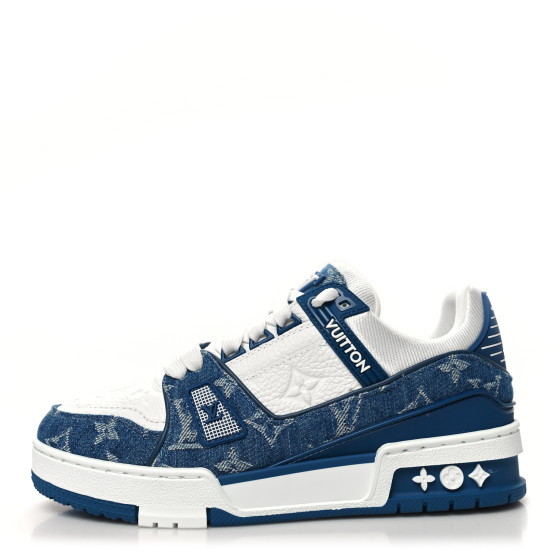 LOUIS VUITTON Calfskin Embossed Monogram Denim Womens LV