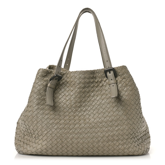 トートバッグ BOTTEGA VENETA BICOLOR INTRECCIATO NAPPA TOTE BAG BOTTEGA VENETA Nappa Intrecciato Large Seamless Tote Fume