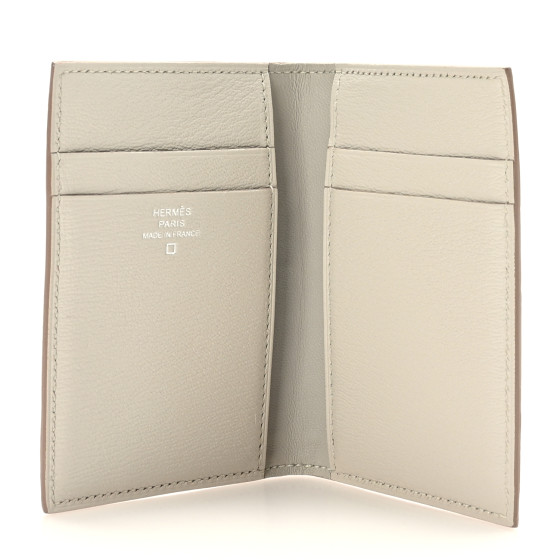 HERMES Matte Alligator MC2 Euclide Card Holder Beton 1439354
