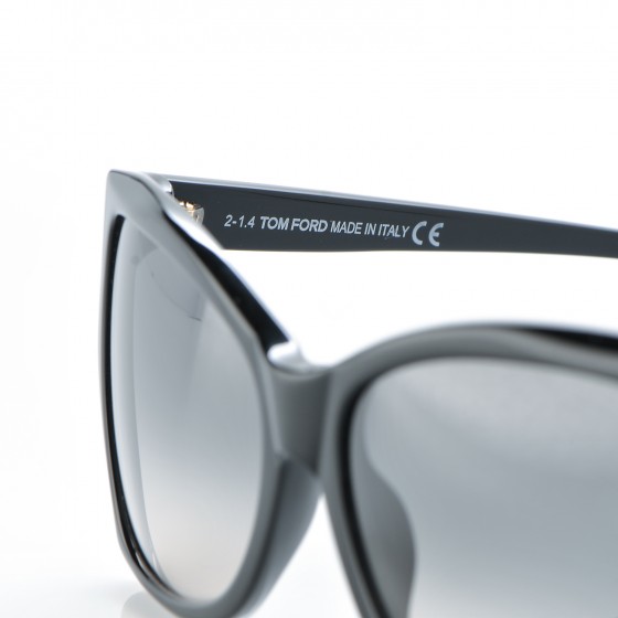 TOM FORD Carli Oversize Square Cateye Sunglasses TF295 Black