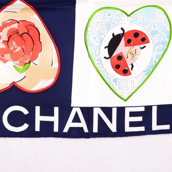 CHANEL ブルー スカーフ 45×45cm CHANEL ブルー スカーフ 45×45cm CHANEL ブルー スカーフ 45