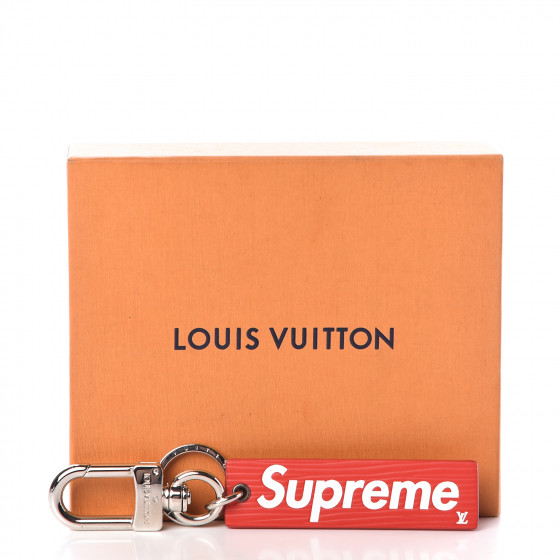 LOUIS VUITTON X SUPREME Epi Key Chain Bag Charm Red 481907